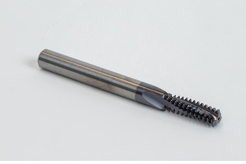 5/16"-18 UNC Parallel Internal Carbide Thread Mill, 1/4" Shank x 5/8" Thread Length, 3 Flute, TiAlN Coated, TSC