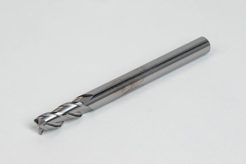 1/4" Ø Carbide End Mill, 3 Flute, Uncoated, 1/4" Shank x 5/8" LOC, 0.015" Radius, HSAM2