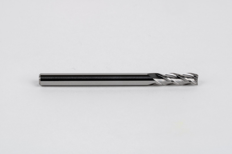 4mm Ø Carbide End Mill, 3 Flute, Uncoated, 4mm Shank x 12mm LOC, Square Profile, HSAM2