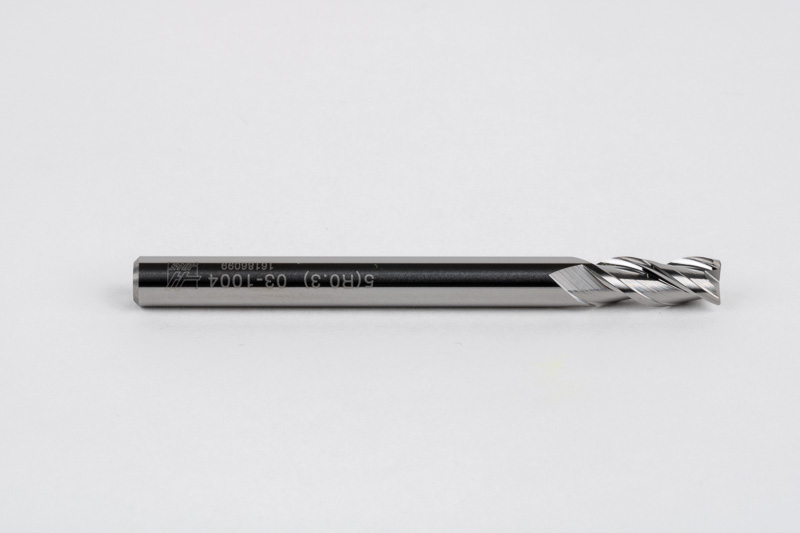 5mm Ø Carbide End Mill, 3 Flute, Uncoated, 5mm Shank x 12mm LOC, 0.3mm Radius, HSAM2