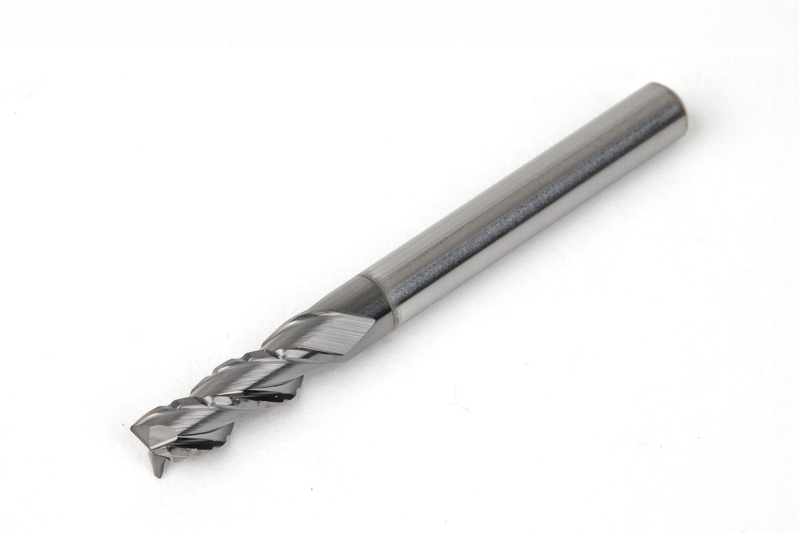 3/16" Ø Carbide End Mill, 3 Flute, DLC Coated, 3/16" Shank x 9/16" LOC, 0.01" Radius, HSAM2