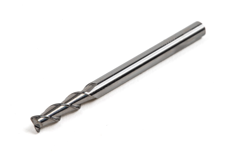 3mm Ø Carbide End Mill, 2 Flute, Uncoated, 3mm Shank x 10mm LOC, 0.4mm Radius, HSAM3