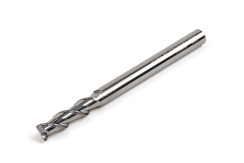 4mm Ø Carbide End Mill, 2 Flute, Uncoated, 4mm Shank x 14mm LOC, 0.4mm Radius, HSAM3