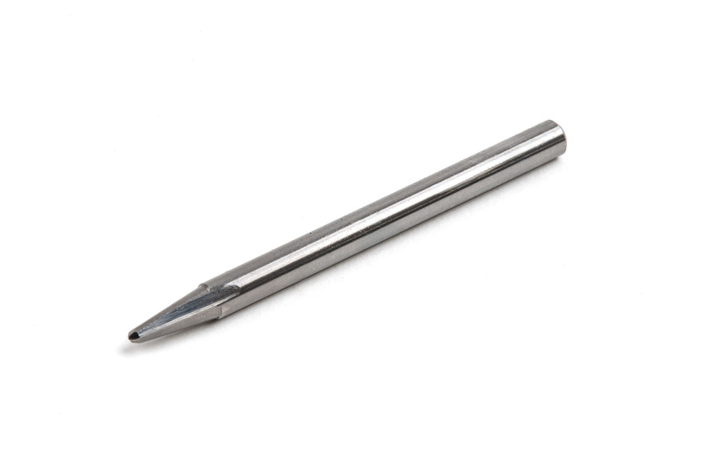 Carbide Engraving Tapered Ball End Mill, 2 Flute, Uncoated, 3mm Smooth Shank x 6.81mm LOC, 0.75mm Radius