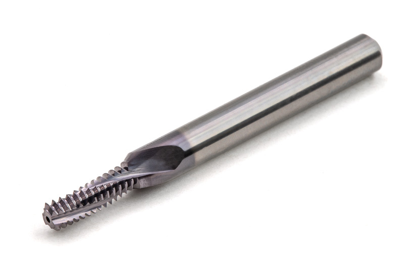 M6x1.0 M Parallel Internal Carbide Thread Mill, 6mm Shank x 13mm Thread Length, 3 Flute, TiAlN Coated, TSC