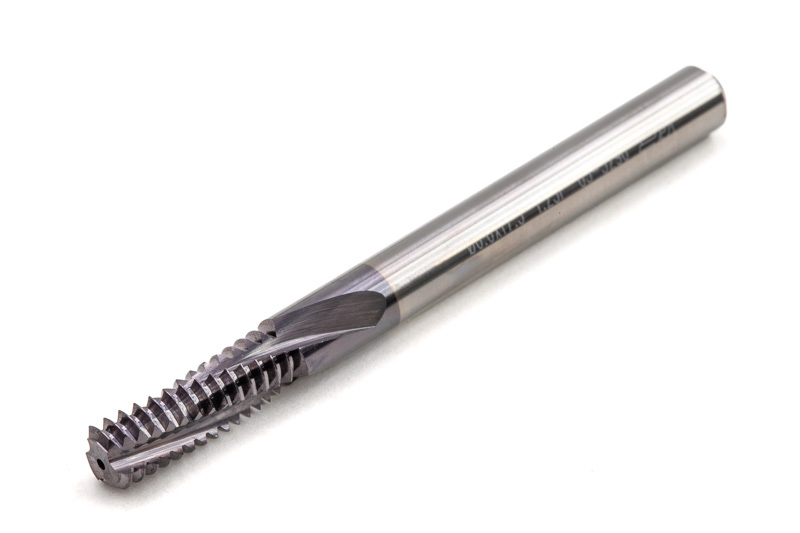 M8x1.25 M Parallel Internal Carbide Thread Mill, 6mm Shank x 17.5mm Thread Length, 3 Flute, TiAlN Coated, TSC